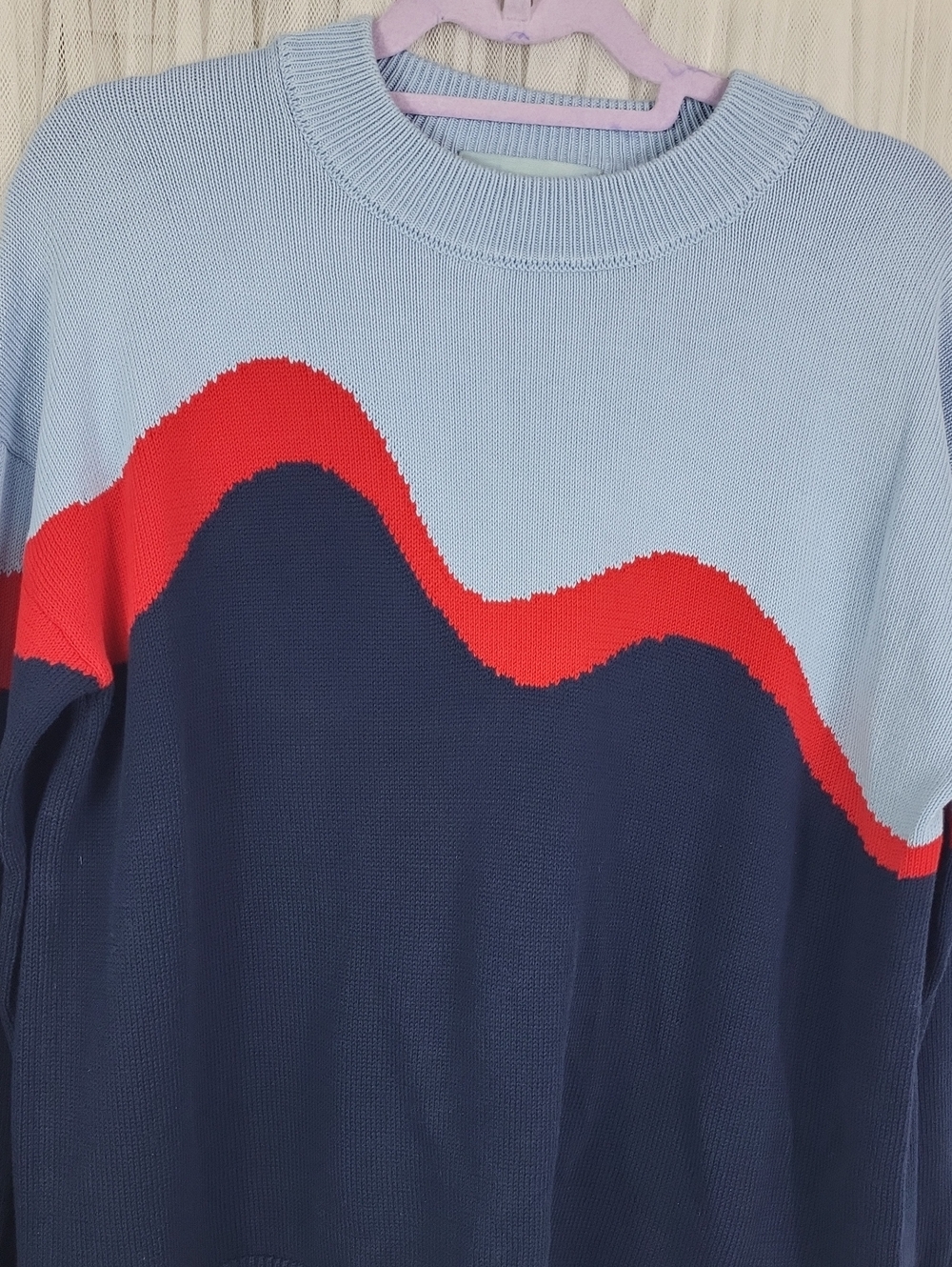 TUCKERNUCK blue jersey stripe cotton warren Sweater. Size S - Picture 8 of 10